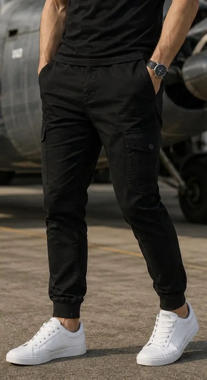 Polo Ralph Lauren Mens Cargo Jogger Pants 32x32 Black Golf Aviator Military